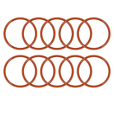 10pcs Silikon O-Ring 28mmx24,2mmx1,9mm VMQ Dichtring Dichtungsring Dichtung rot