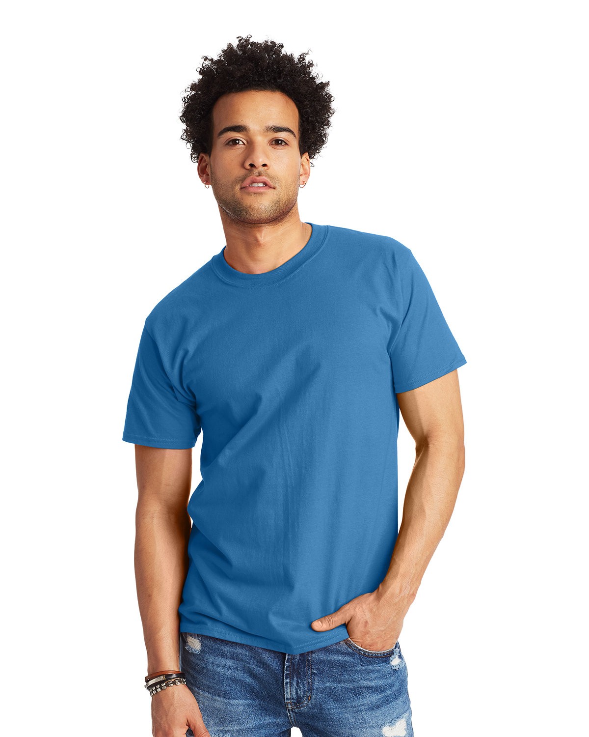 3 Pack Of Hanes 5180 Unisex Plain Blank Casual Beefy-T Shirt Stylish T-Shirt