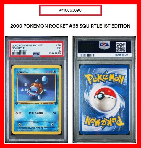 Squirtle (1st Edition) graded PSA 5 for sale on eBay