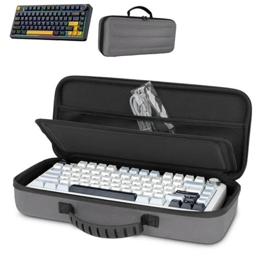 75% Keyboard Case, Hard Shell Travel Carrying Bag for Aula F75 Gasket 