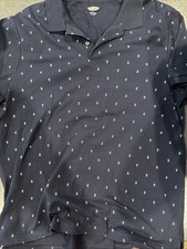 OLD NAVY Men's Built In Flex Polo Shirt Anchor Print, Color: Blue, Size L