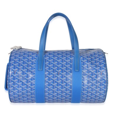 Goyard Himmelblau Goyardine Barrel 40 Sporttasche