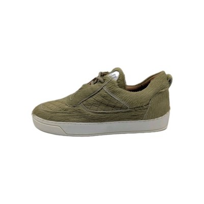 Leandro Lopes Leder Sneaker Green Pony Low Top Herren Gr. 41  Neu