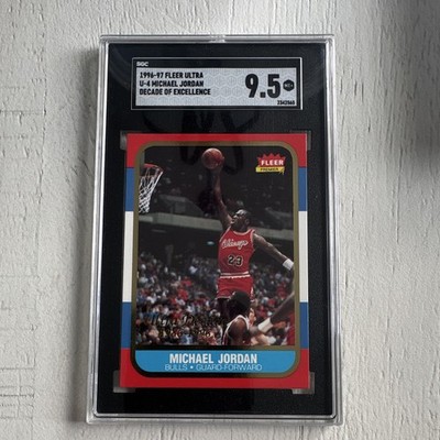 1996-97 Fleer Ultra Michael Jordan Decade of Excellence U-4 Bulls SGC Mint+ 9.5