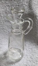 Vintage Anchor Hocking Clear Glass Cruet with Stopper #10 Vinegar or Oil