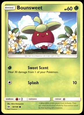 Bounsweet 18/149 SM Base Set Regular MP Pokemon TCG