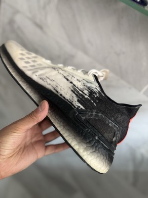 Adidas Ultraboost PB Men\'s White and Black Athletic Shoes ADIDAS ULTRA BOOST PB Mens Athletic Shoes Color MULTI COLOR  main image 4