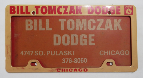 Chicago - Bill Tomczak Dodge License Plate Frame
