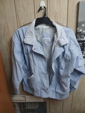 New York Girl 80s, 90s Vintage Women's Jacket, Good Condition, Size Large Blue