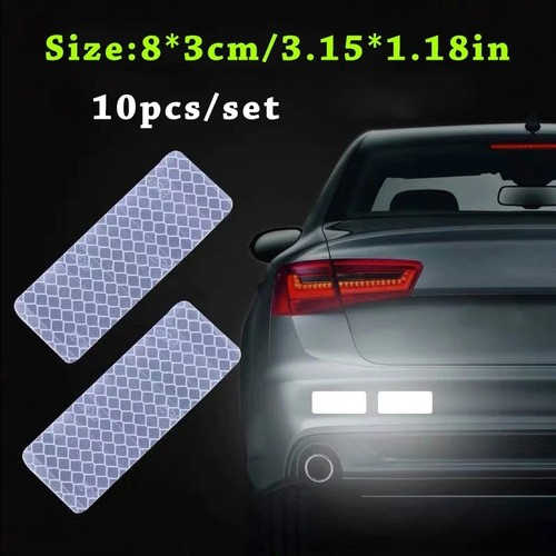 Reflective Safety Strip Stickers Car Bumper Warning Tape 10pcs Set | eBay