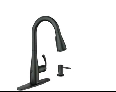 Moen Essie Touchless One-Handle High Arc Kitchen Faucet - Matte Black (87014EWBL
