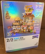 LOZ Blocks Food Model Kit Noodle Shop Mini Street View Building Set 800+PCS