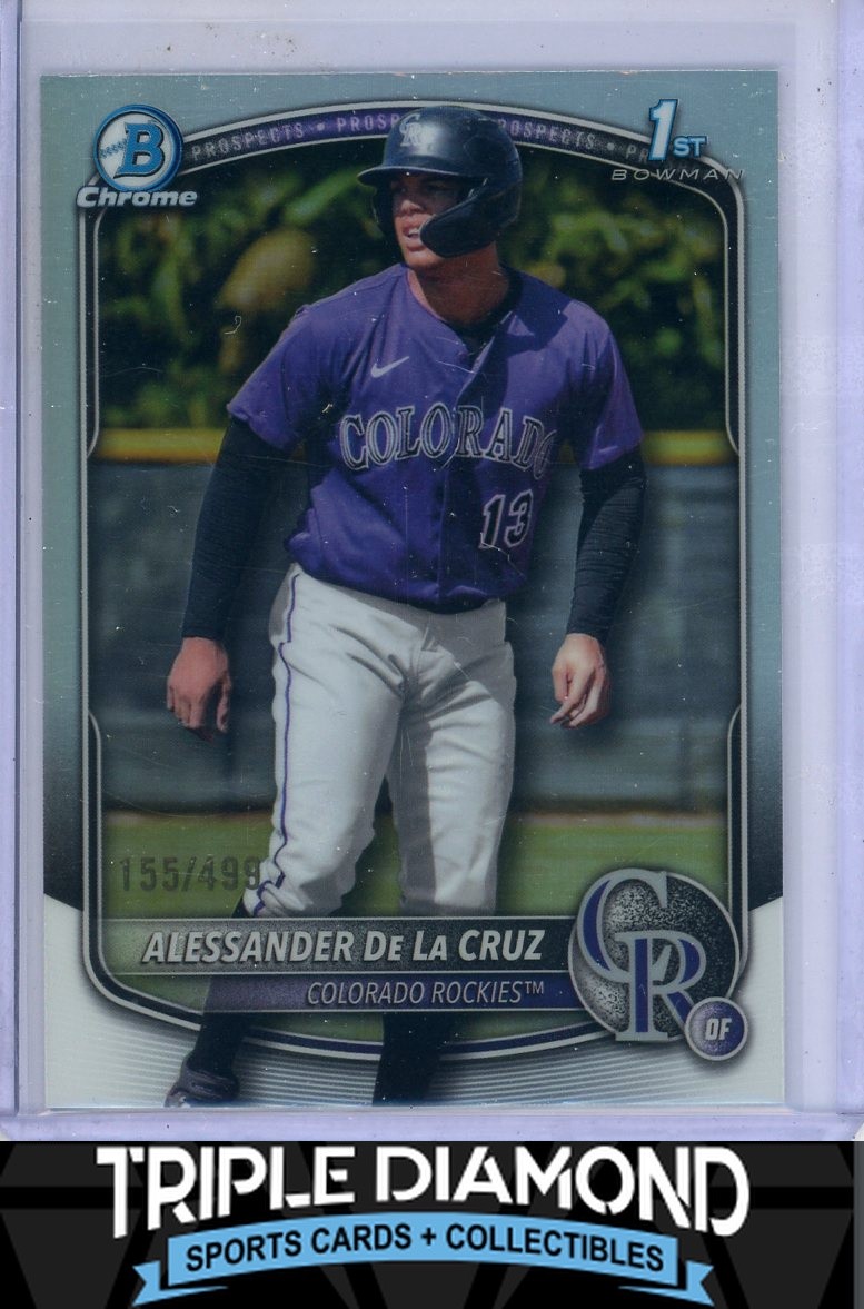 2025 Bowman Chrome 1st Alessander De La Cruz Prospect Refractor #155/499 Q2