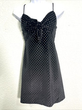 Show Me Your Mumu Mini Dress Womens S Black Constance Velvet Studded Sweetheart