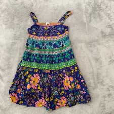 Natural Life Colorful Mini Dress Womens SMALL Boho Peasant Strappy