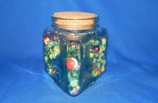 Vintage Triangular Glass Jar of Vintage Marbles w/ Shooters Cat Eyes MORE 4 lbs