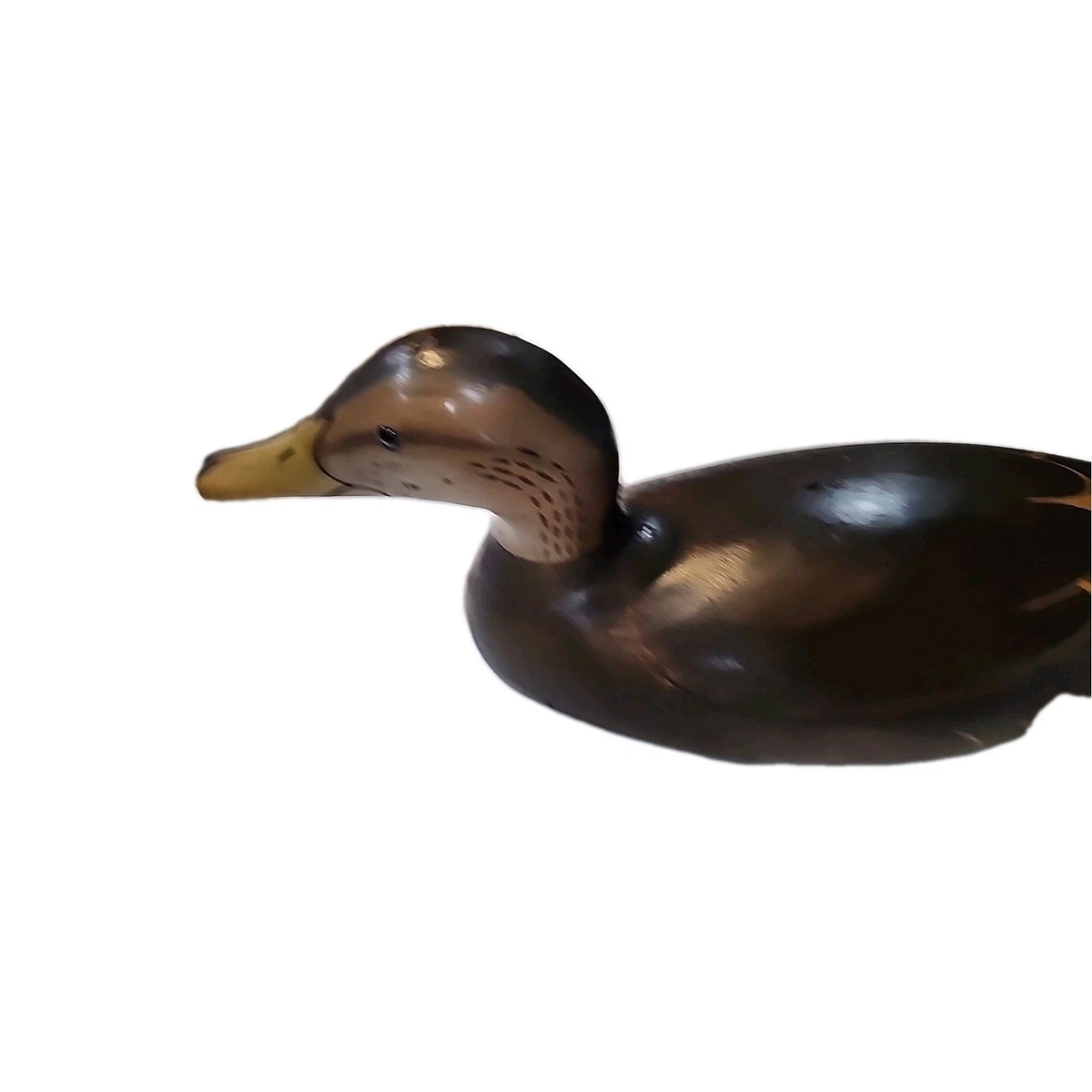 Vintage Early Tom Taber Hand Carved Stained Wooden Duck, Unlimited