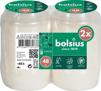 Bolsius Grablicht Nr. 3 Weiß 2 StüCk Grabkerze Kerze Brenndauer 48 Std