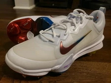 Size 7 Nike Force Zoom Trout 9 Pro Metal Baseball Cleats Rainbow FB2907-106 Men