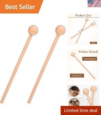 2 Wooden Mallets, 8 Inch Comfortable Percussion Sticks for All Musicians