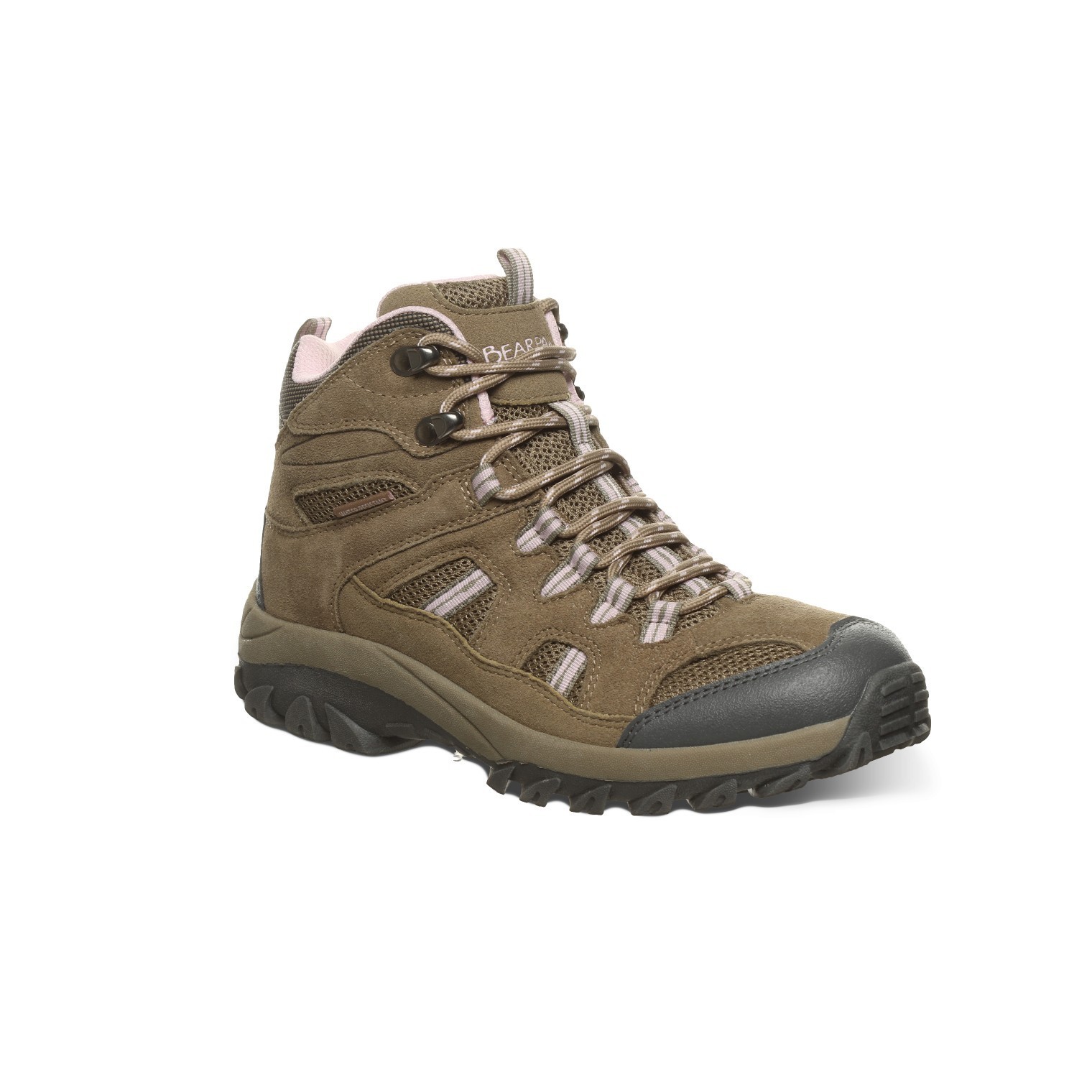 Bearpaw Tallac Suede Hiking Boots Lace-Up Booties Size 8.5 Natural 2754W-image