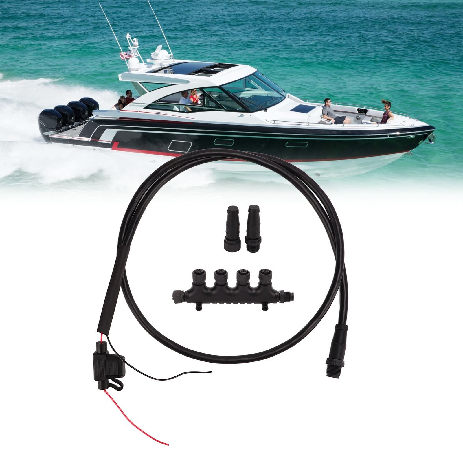 For NMEA 2000 Male Backbone Cable IP67 5 Pin Marine Drop Cable For Lowrance