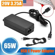 65W USB-C Type-C Adapter Laptop Charger For Lenovo PC ADLX65YSCC3A Slim Round