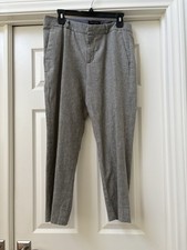 Banana Republic Light Grey Avery Linen Blend Pants Ankle pants Women Sz. 10