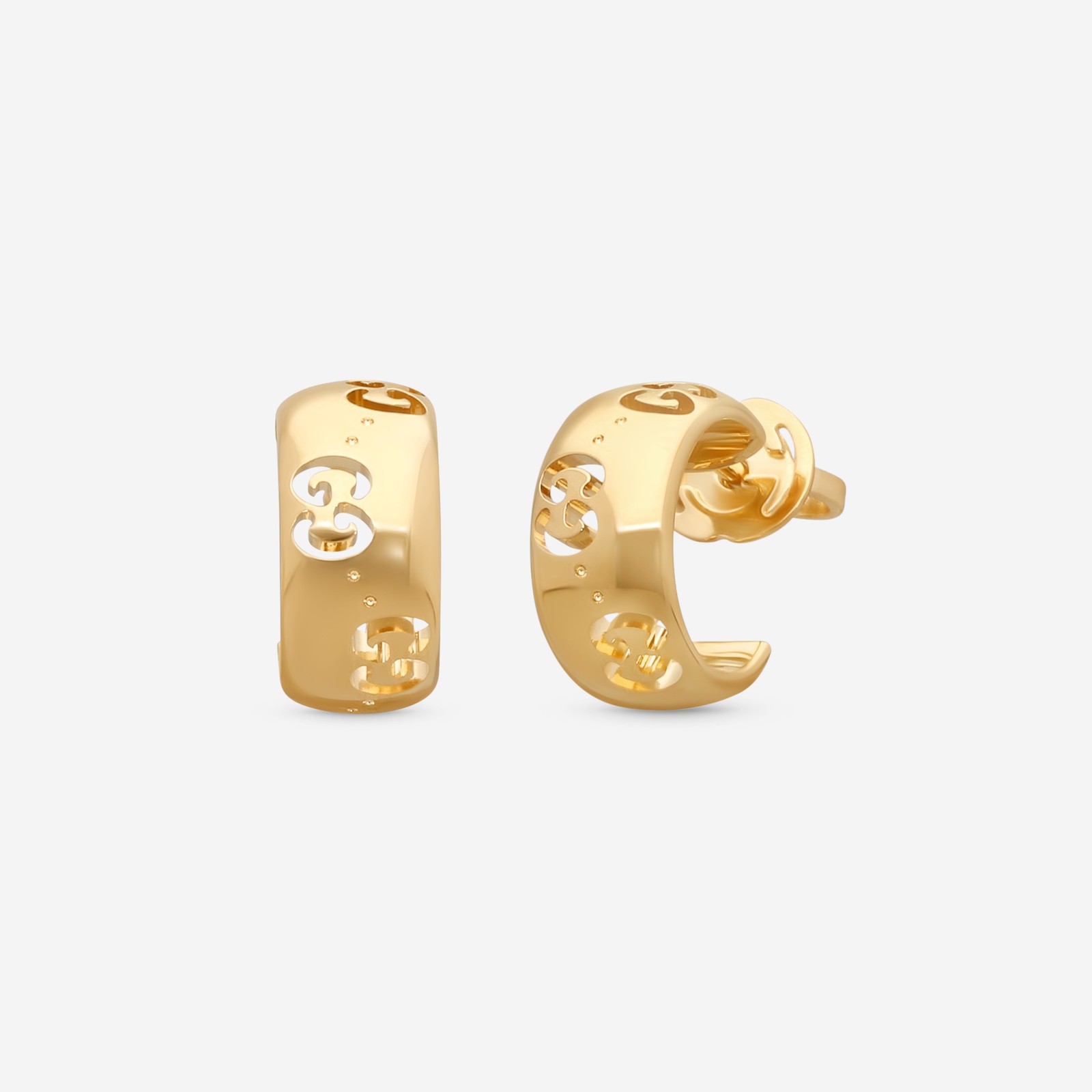 Gucci Icon 18K Yellow Gold Earrings YBD80436100100U MSRP $2,400