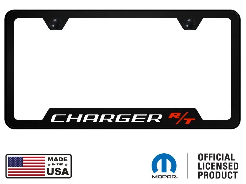Dodge Charger R T Universal Black Unbreakable Polycarbonate License Plate Frame