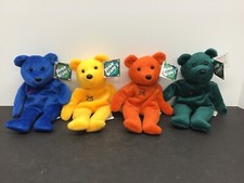 4 Salvino's Bamm Beano's Baseball Beannie Bears w/Tag Ripkins Jr Clemens Bond