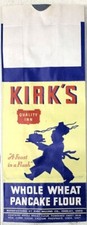 1940s Kirks Whole Wheat Pancake Flour Bag w/C...