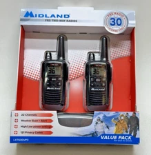 Midland LXT600VP3 36 Channel FRS 30 Mile 2 Way Radio W/ NOAA Weather - Pair