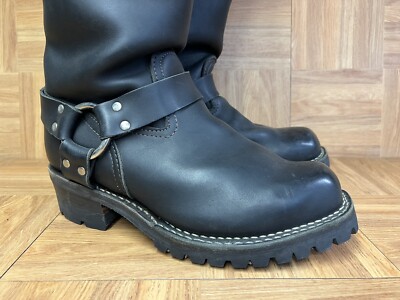 RARE WESCO Tall Harness Boots Sz 10-10.5 Men's Black Leather RARE WESCO Tall Harness Boots Sz 10-10.5 Men's Black Leather