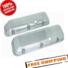 RPC Racing Power Company R6231-2 Pol Alum BBC Valve Cover, Plain PR