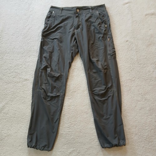 Kuhl Pants Mens 36x32 Gray Stretch Hiking Gorpcore Fishing Camping Zip Pocket