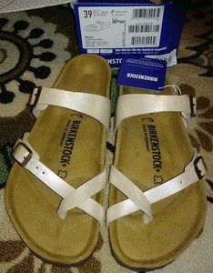 ivory birkenstocks