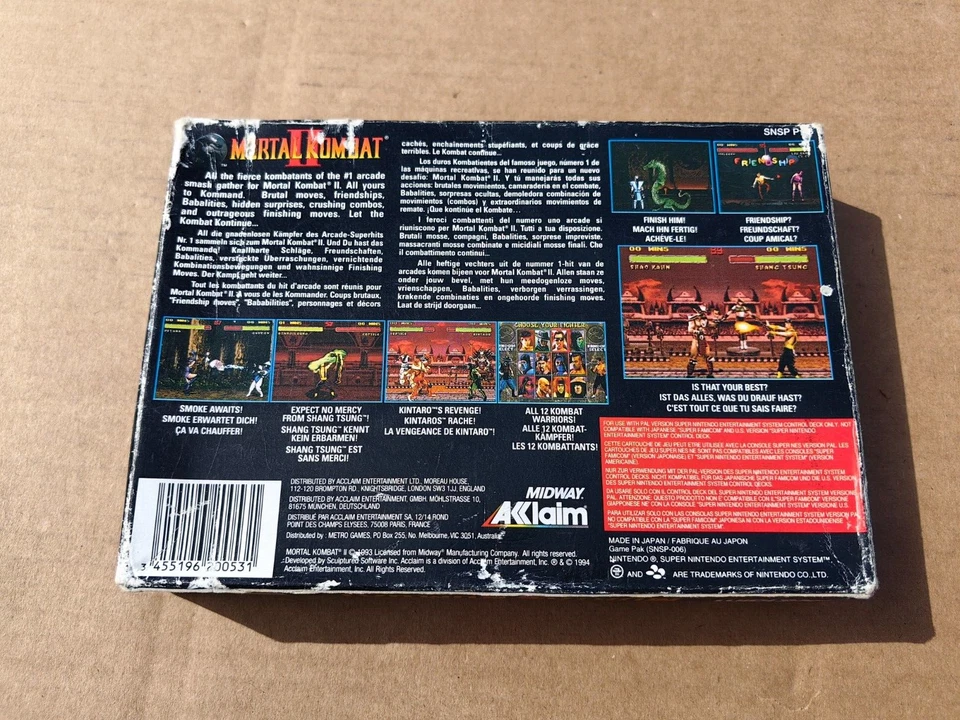Mortal Kombat II 2 - Super Nintendo SNES PAL OVP - Bild 4 von 4