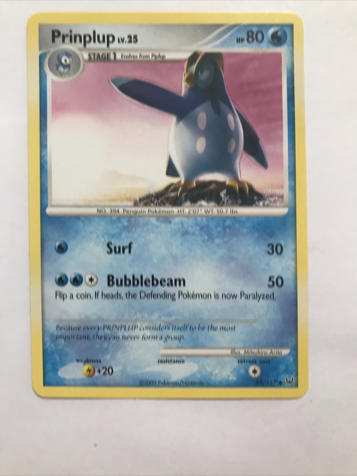 Prinplup 59/127 Platinum Base Set Pokemon Card NM Pokémon Diamond & Pearl