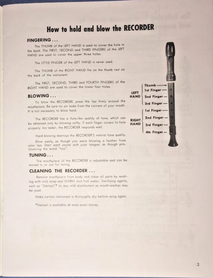 Libro de instrucciones de método de instrumento grabadora elemental trofeo Foto 2 de 4