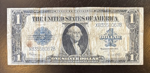 1923 $1 Silver Certificate Large Note Blue Seal