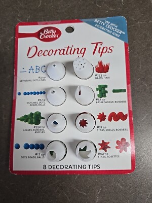 Cake Decorating Tips Betty Crocker Decorating Tips Set Includes 8 Tips NEW