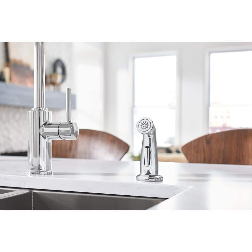 Sombra SingleHandle Standard Kitchen Faucet with Side Sprayer in