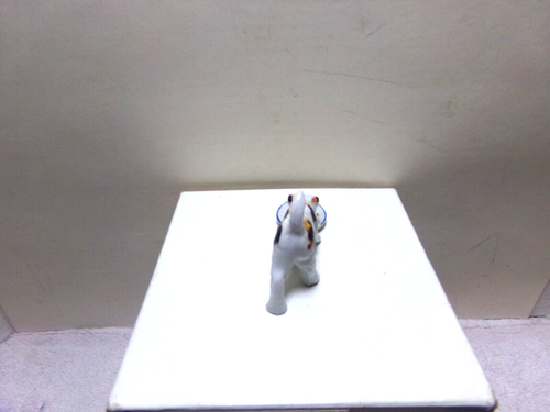 Statuina Terrier vintage con piatto cibo Giappone occupato - Foto 4 di 5