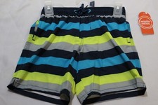 Wonder Nation Boys Quick Dry Swim Trunks 3 Pocket Tropical Shorts XS 4-5 