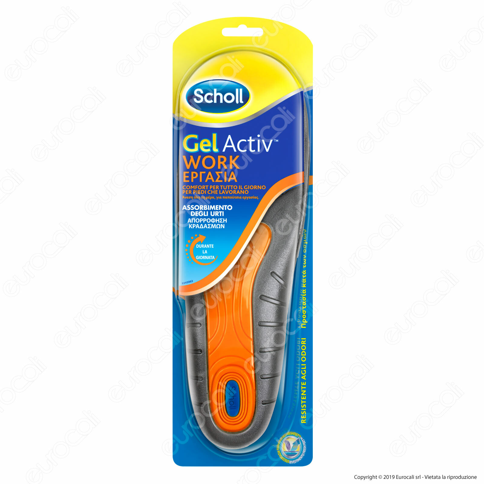 Scholl Solette in Gel Activ Work Lavoro Plantari per Piedi Scarpe
