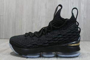lebron 15 black metallic gold