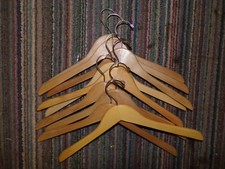 Wooden Hangers 17-1/4", Lot of 10 FREE SHIPPING 