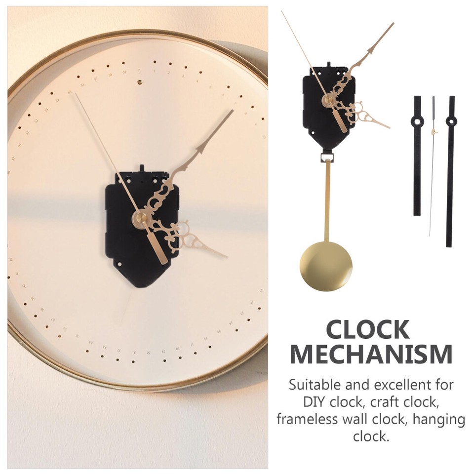 Clock Mechanism And Hands Kit Long Shaft DIY Repair Movement eBay