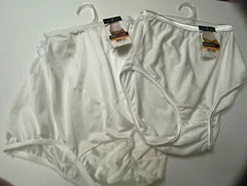 Vanity Fair (Pair) Perfectly Yours & Illumination White Briefs 7/L NWT Briefs